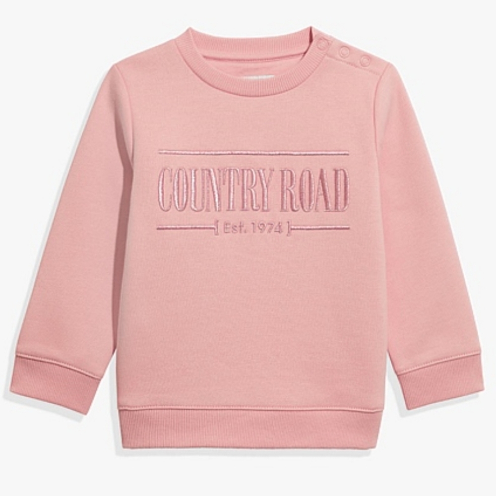 Country Road Rose Gold Dust Pink Sweater Crewneck